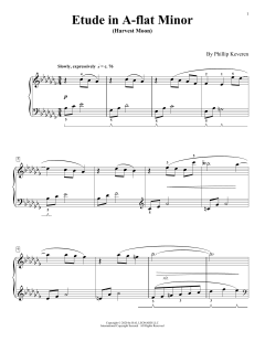 Etude In A-Flat Minor (Harvest Moon) (Download) 