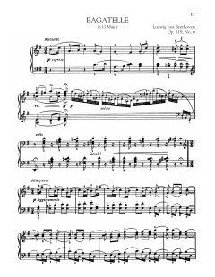 Bagatelle In G Major, Op. 119, No. 6 (Download) 