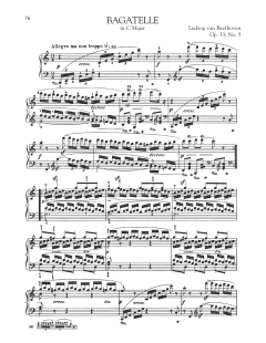 Bagatelle In C Major, Op. 33, No. 5 (Download) 