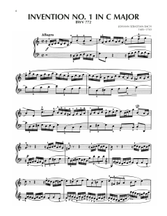 Invention No. 1 In C Major, BWV 772 (Download) 