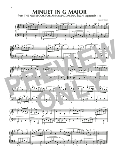 Minuet In G Major, BWV Appendix 116 von Notebook for Anna Magdalena Bach (Download) 