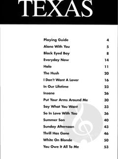 Chord Songbook von Texas 
