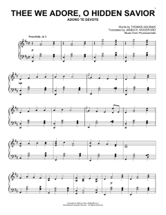 Thee We Adore, O Hidden Savior von Thomas Aquinas (Download) 
