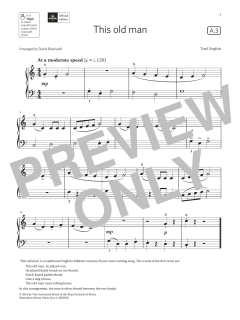 This old man (Grade Initial, list A3, from the ABRSM Piano Syllabus 2021 & 2022) von Trad. English (Download) 