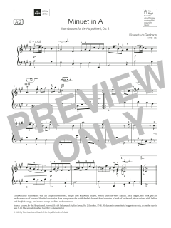 Minuet in A (Grade 2, list A2, from the ABRSM Piano Syllabus 2021 & 2022) (Download) 
