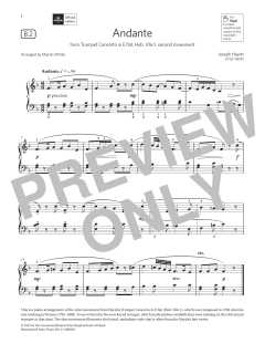 Andante (Grade 3, list B2, from the ABRSM Piano Syllabus 2021 & 2022) von Joseph Haydn (Download) 