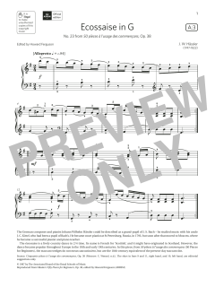 Ecossaise in G (Grade 2, list A3, from the ABRSM Piano Syllabus 2021 & 2022) (Download) 