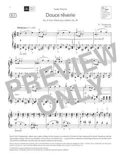 Douce rêverie (Grade 5, list B3, from the ABRSM Piano Syllabus 2021 & 2022) (Download) 