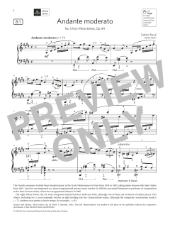 Andante moderato (Grade 7, list B1, from the ABRSM Piano Syllabus 2021 & 2022) (Download) 
