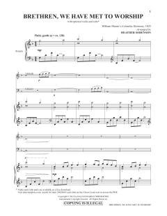 Brethren, We Have Met To Worship von William Moore (Download) 