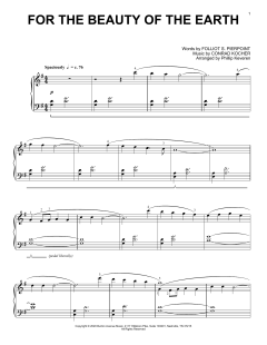 For The Beauty Of The Earth von Folliot S. Pierpoint (Download) 
