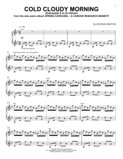 Cold Cloudy Morning (Carousel 2 In G Minor) von George Winston (Download) 