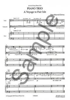Piano Trio - A Voyage To Fair Isle von Peter Maxwell Davies 