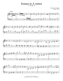 Sonata In A Minor, K. 3 (Download) 