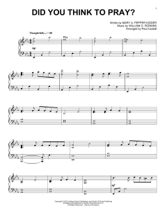 Did You Think To Pray? von Paul Cardall (Download) 