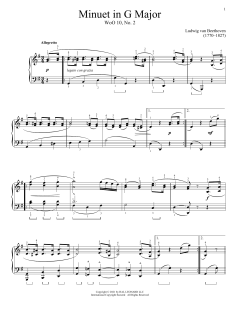 Minuet In G Major, WoO 10, No. 2 (Download) 