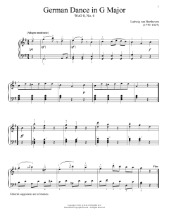 German Dance In G Major, WoO 8, No. 6 (Download) 
