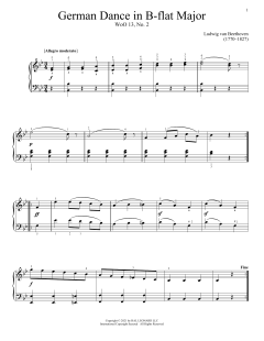German Dance In B-Flat Major, WoO 13, No. 2 (Download) 