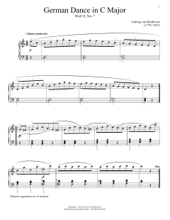 German Dance In C Major, WoO 8, No. 7 (Download) 