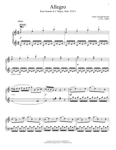 Sonata In C Major, Hob. XVI: 1 (Download) 