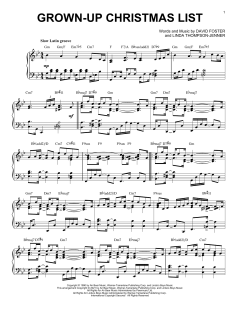 Grown-Up Christmas List [Jazz version] von Amy Grant (Download) 