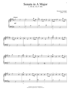Sonata In A Major, L. 483 (Download) 
