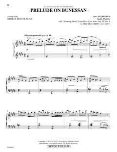 Prelude On BUNESSAN (with "Morning Mood") von Traditional (Download) 