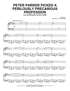 Peter Parker Picked A Perilously Precarious Profession von Michael G. Giacchino (Download) 
