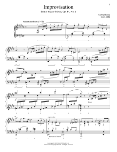 Improvisation In C-Sharp Minor, Op. 84, No. 5 (Download) 