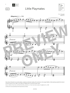 Little Playmates (Grade Initial, list A1, from the ABRSM Piano Syllabus 2023 & 2024) (Download) 