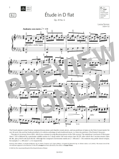 Étude in D flat (Grade 8, list B2, from the ABRSM Piano Syllabus 2023 & 2024) (Download) 