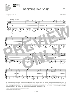 Kangding Love Song (Grade 2, list B3, from the ABRSM Piano Syllabus 2023 & 2024) von Trad Chinese (Download) 