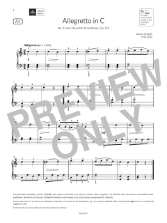 Allegretto in C (Grade 1, list A1, from the ABRSM Piano Syllabus 2023 & 2024) (Download) 