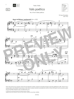 Vals poético (Grade 6, list B2, from the ABRSM Piano Syllabus 2023 & 2024) (Download) 