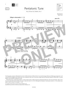 Pentatonic Tune (Grade 4, list C1, from the ABRSM Piano Syllabus 2023 & 2024) (Download) 