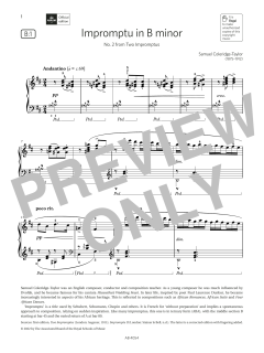 Impromptu in B minor (Grade 8, list B1, from the ABRSM Piano Syllabus 2023 & 2024) (Download) 