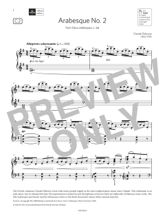 Arabesque No. 2 (Grade 8, list C2, from the ABRSM Piano Syllabus 2023 & 2024) (Download) 
