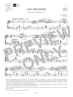 Juin: Barcarolle (Grade 8, list B3, from the ABRSM Piano Syllabus 2023 & 2024) (Download) 