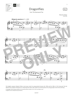 Dragonflies (Grade 1, list A2, from the ABRSM Piano Syllabus 2023 & 2024) (Download) 