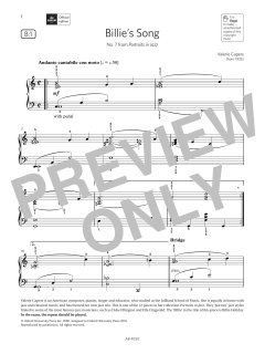 Billie's Song (Grade 4, list B1, from the ABRSM Piano Syllabus 2023 & 2024) (Download) 
