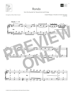 Rondo from Quartet for harpsichord and strings von Joseph Bologne (Download) 