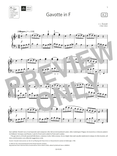 Gavotte in F (Grade 2, list A2, from the ABRSM Piano Syllabus 2023 & 2024) (Download) 