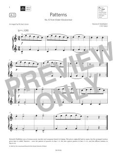 Patterns (Grade Initial, list A3, from the ABRSM Piano Syllabus 2023 & 2024) von Heinrich Wohlfahrt (Download) 