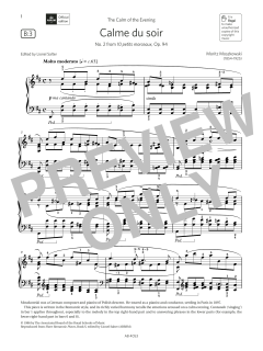 Calme du soir (Grade 7, list B3, from the ABRSM Piano Syllabus 2023 & 2024) (Download) 