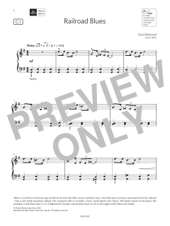 Railroad Blues (Grade 2, list C1, from the ABRSM Piano Syllabus 2023 & 2024) (Download) 