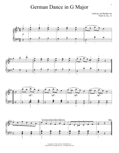 German Dance In G Major, WoO 8, No. 11 (Download) 