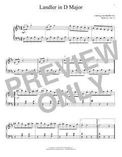 Landler In D Minor, WoO 11, No. 4 (Download) 