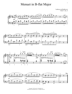 Minuet In B-Flat, WoO 7, No. 8 (Download) 
