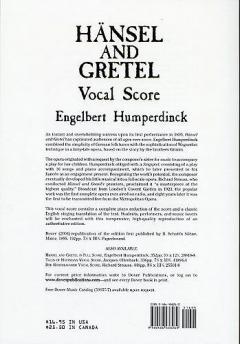 Hänsel And Gretel (Vocal Score) von Engelbert Humperdinck 