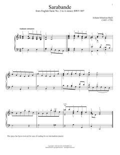 Sarabande, BWV 807 (Download) 